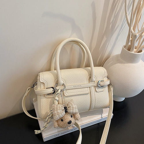 Chic Mini Faux Leather Crossbody Top Handle
