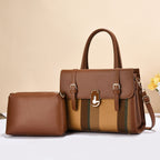 Stylish Leather Tote Bag & Pouch Set