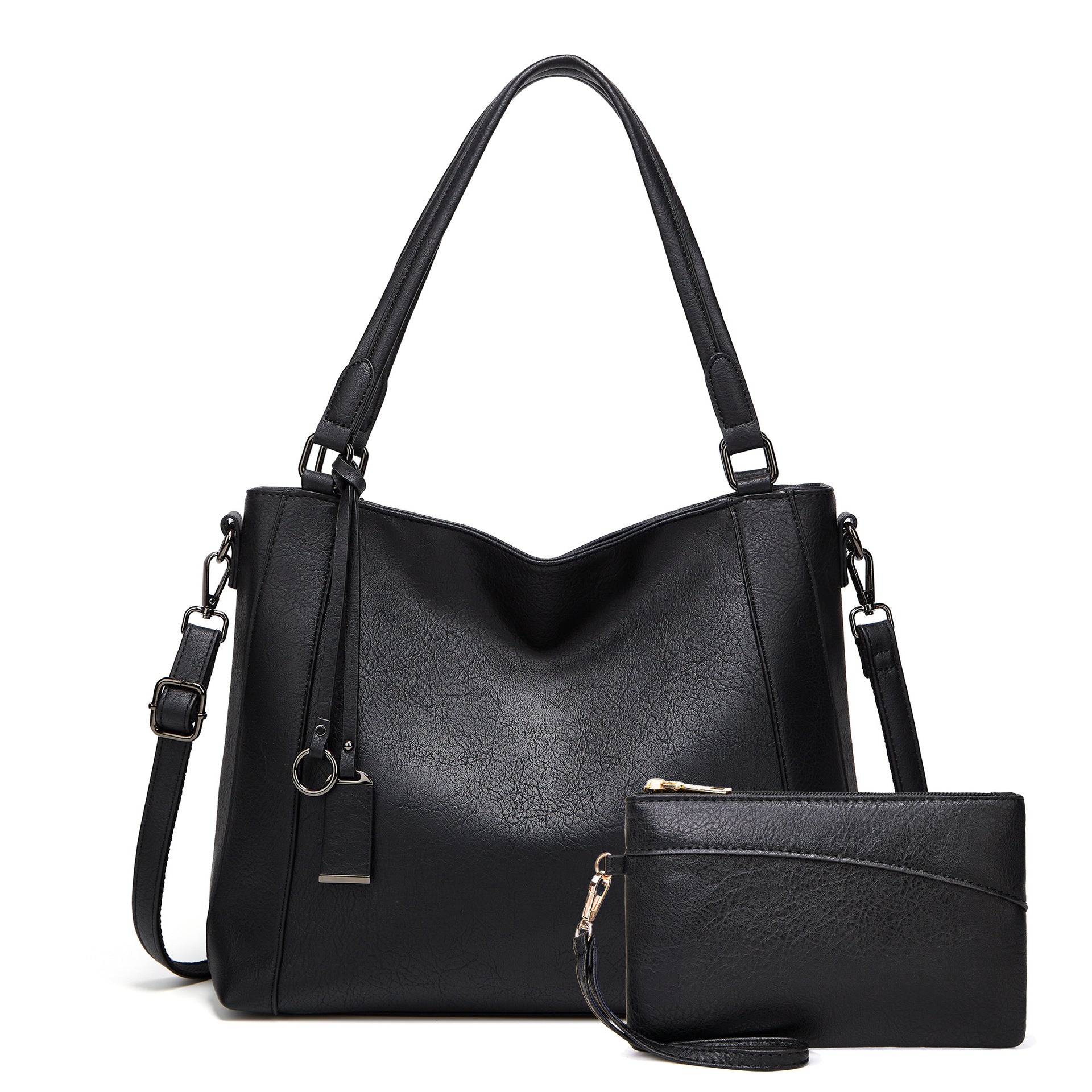 Soft Leather-Look Women's Shoulder Tote Bag