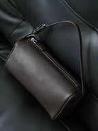 Top Grain Leather Cylindrical Crossbody Shoulder Bag