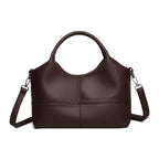 Soft Leather Commuter Tote Crossbody Bag
