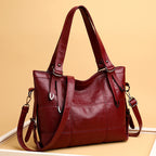 Women's Faux Leather Large Capacity Tote Handbag