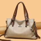 Elegant Soft Leather Large Capacity Shoulder Bag