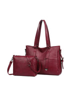 Fashion Soft Leather Tote Shoulder Bag Set