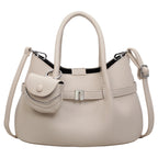 Minimalist Textured Tote Shoulder Crossbody Bag