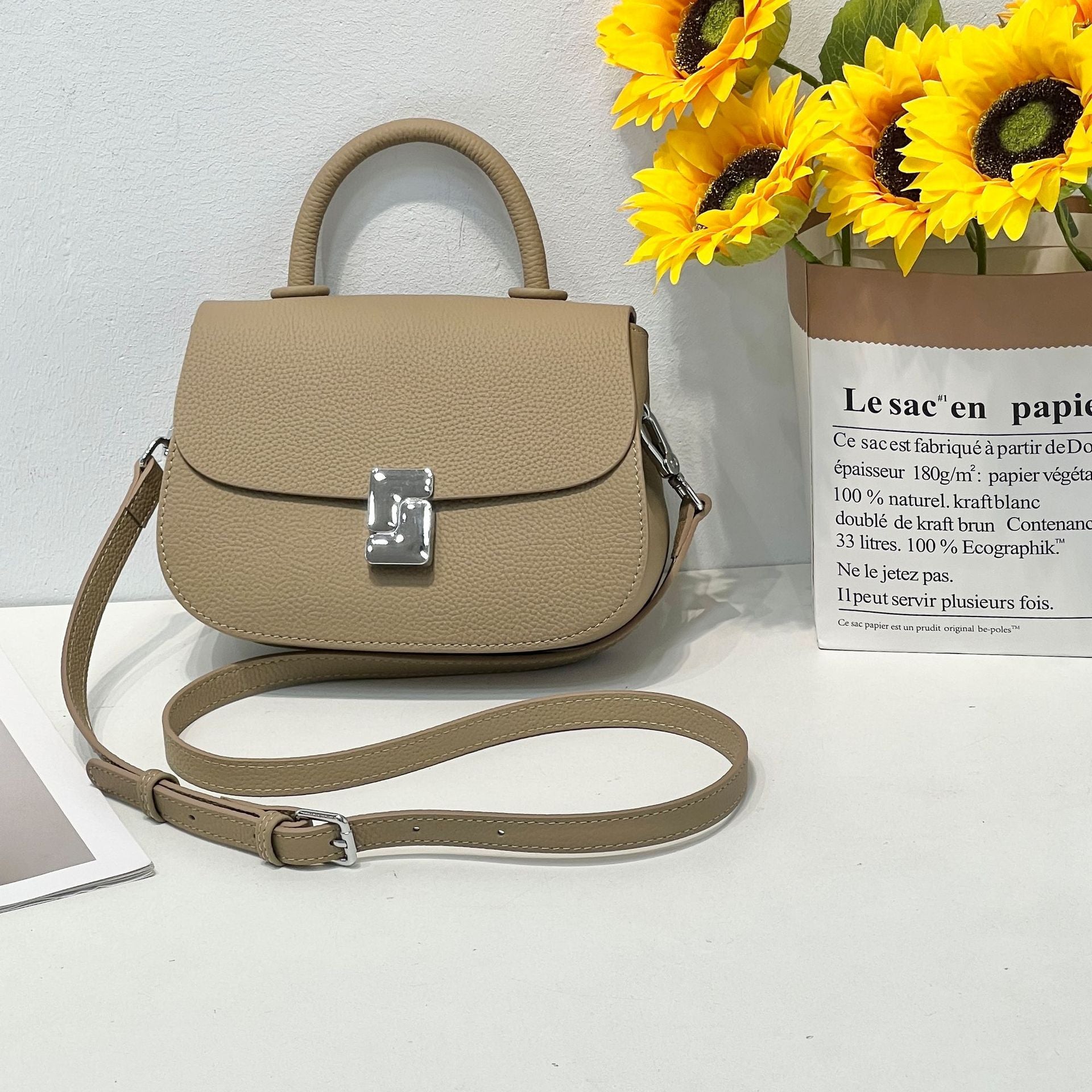 Genuine Leather Women's Light Luxury Handbag