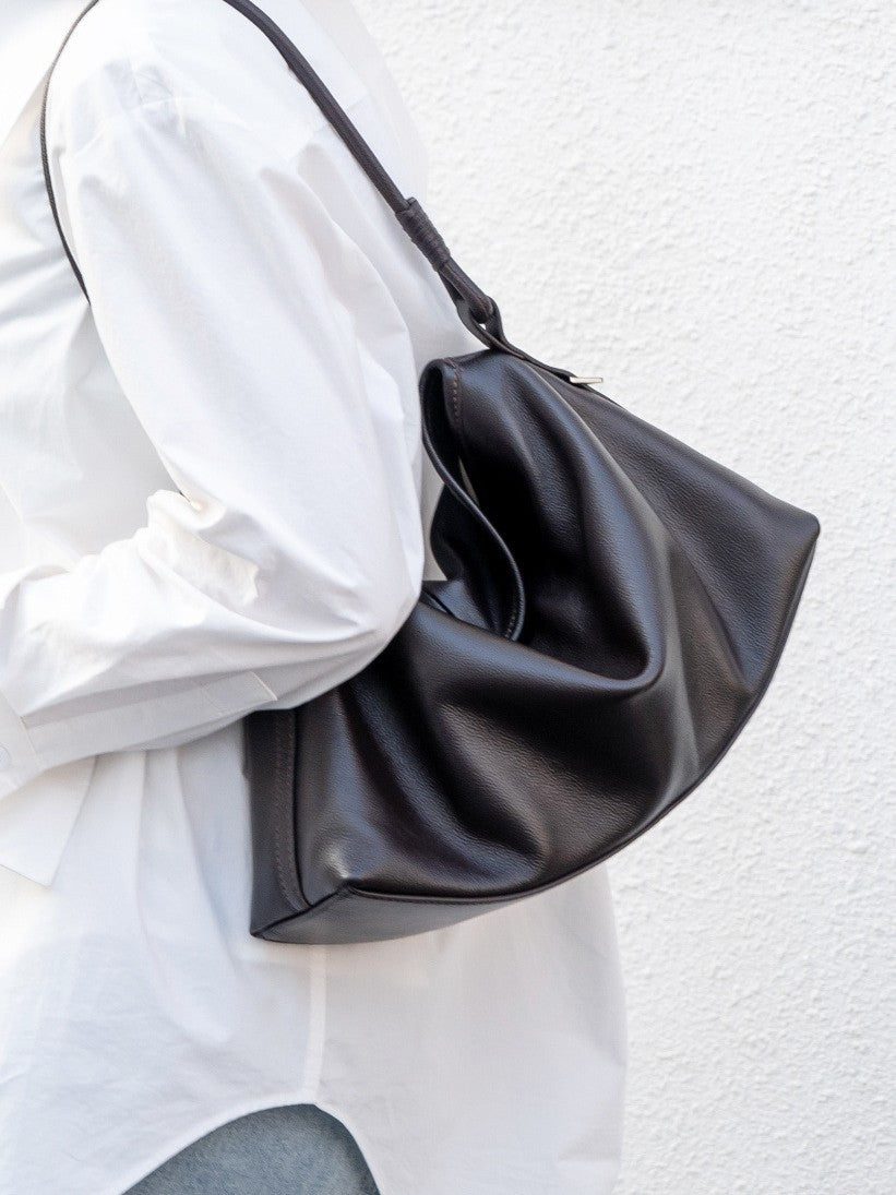 Premium Leather Slouchy Commuter Tote