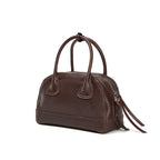 Vegetable Tanned Leather Bowling Shoulder Handbag