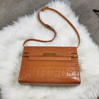 Black Genuine Leather Shoulder Bag Manhattan Style