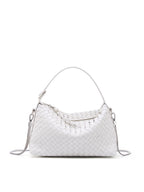 Lambskin Woven Hobo Shoulder Crossbody Bag