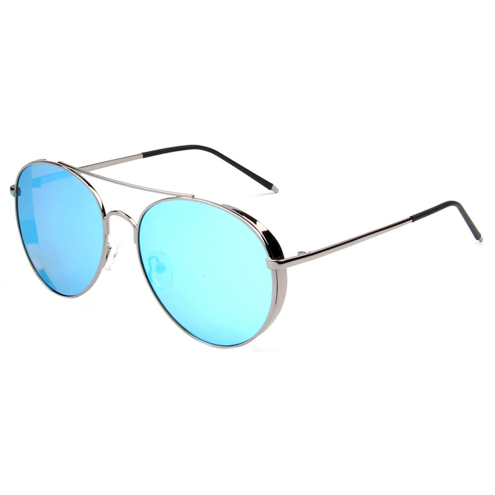 BAZA | Classic Cover Polarized Mirrored Shield Aviator Sunglasses