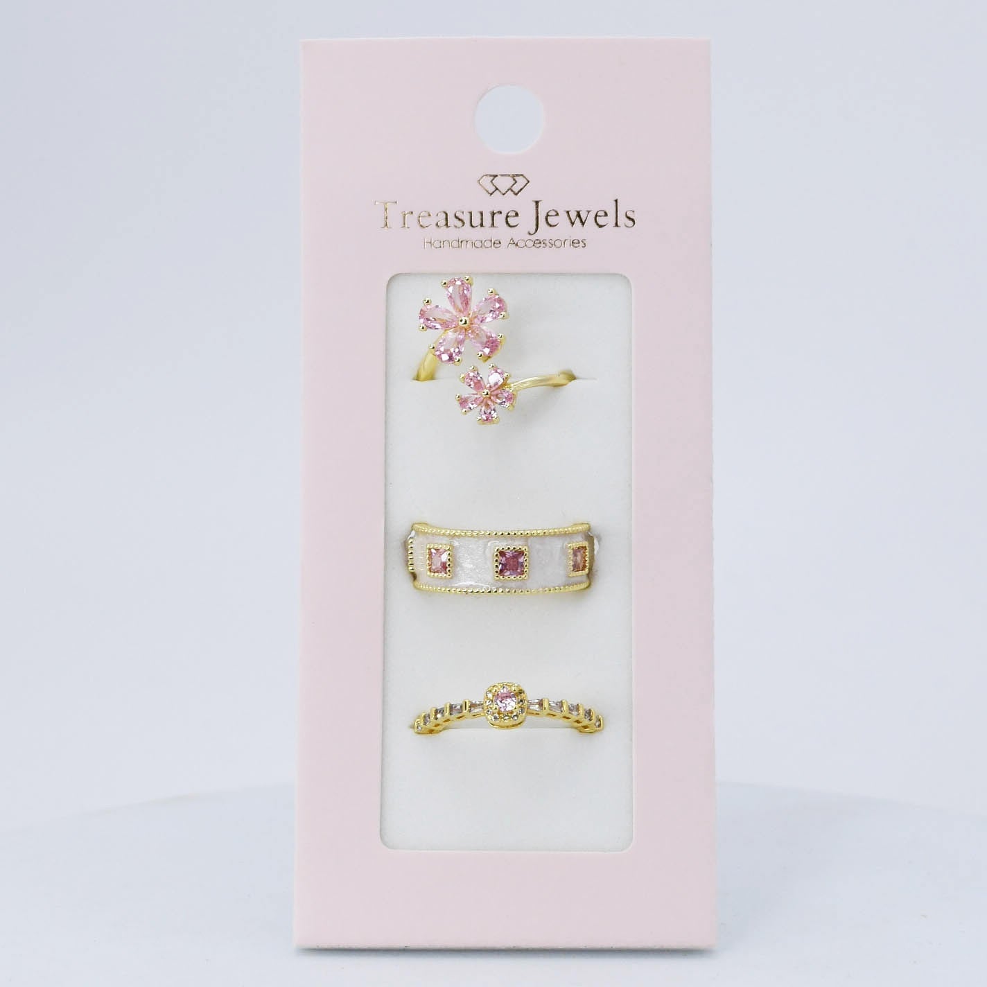 Pretty In Pink Ring Set