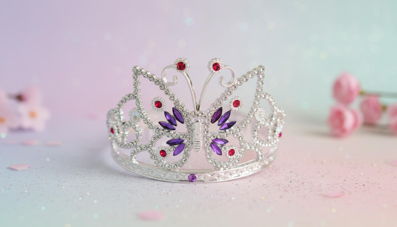 Sparkling Butterfly Jeweled Tiara