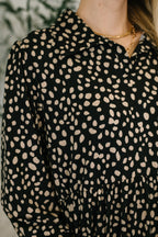 Promotional Proposal Collared Dress in Black and Khaki