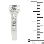Classic Rhodium Plated Engagement Ring