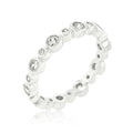 Alternating Bezel Linked Cubic Zirconia Eternity Band