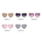 MESA | Women Metal Halo Wire Art Heart Shape Color Lens Sunglasses