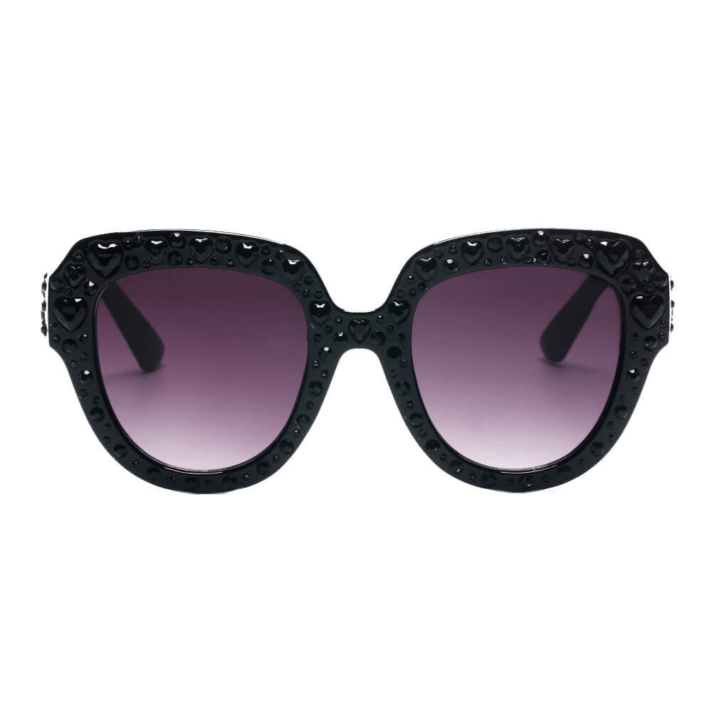 OCALA | Women Round Cat Eye Rhinestone Fashion Sunglasses