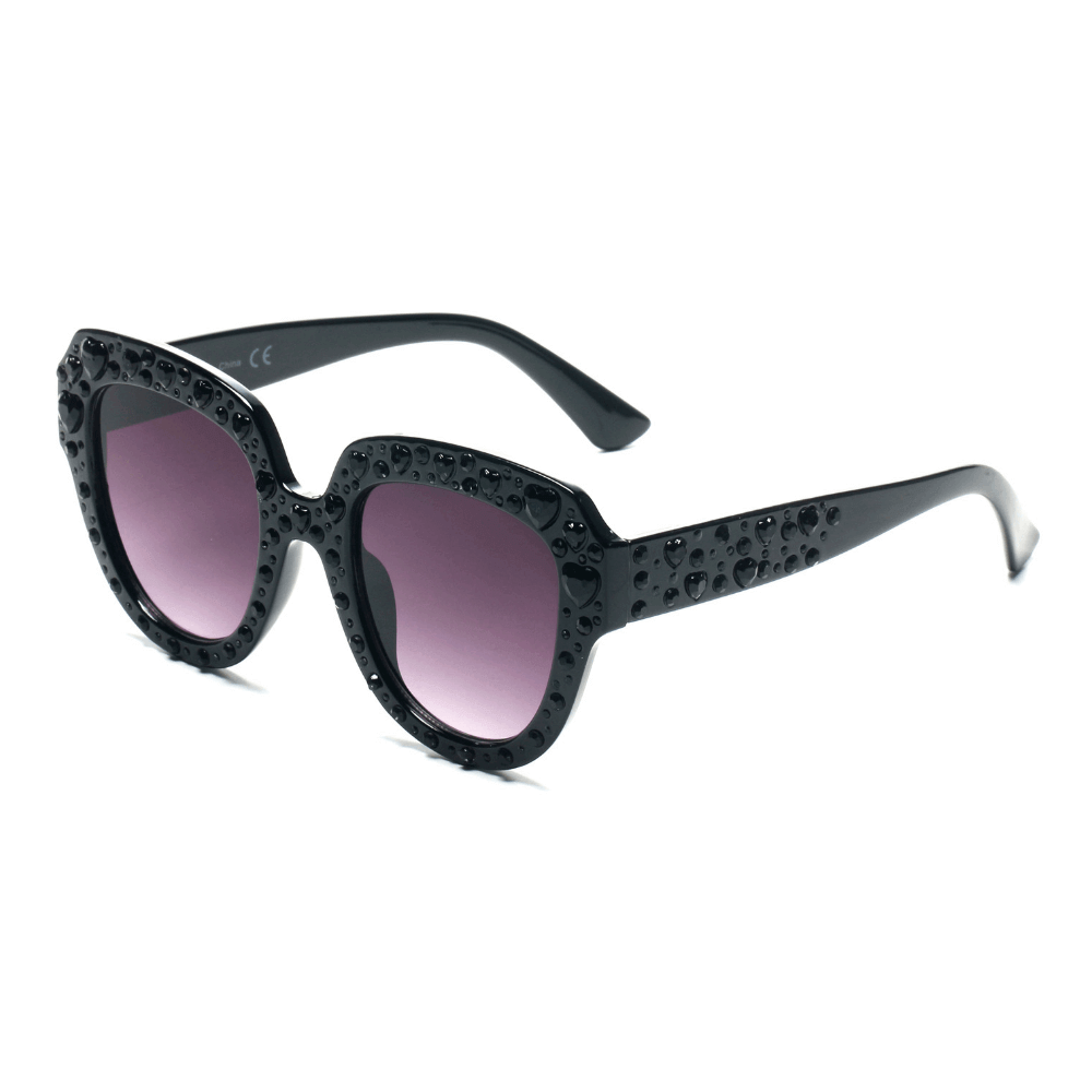 OCALA | Women Round Cat Eye Rhinestone Fashion Sunglasses