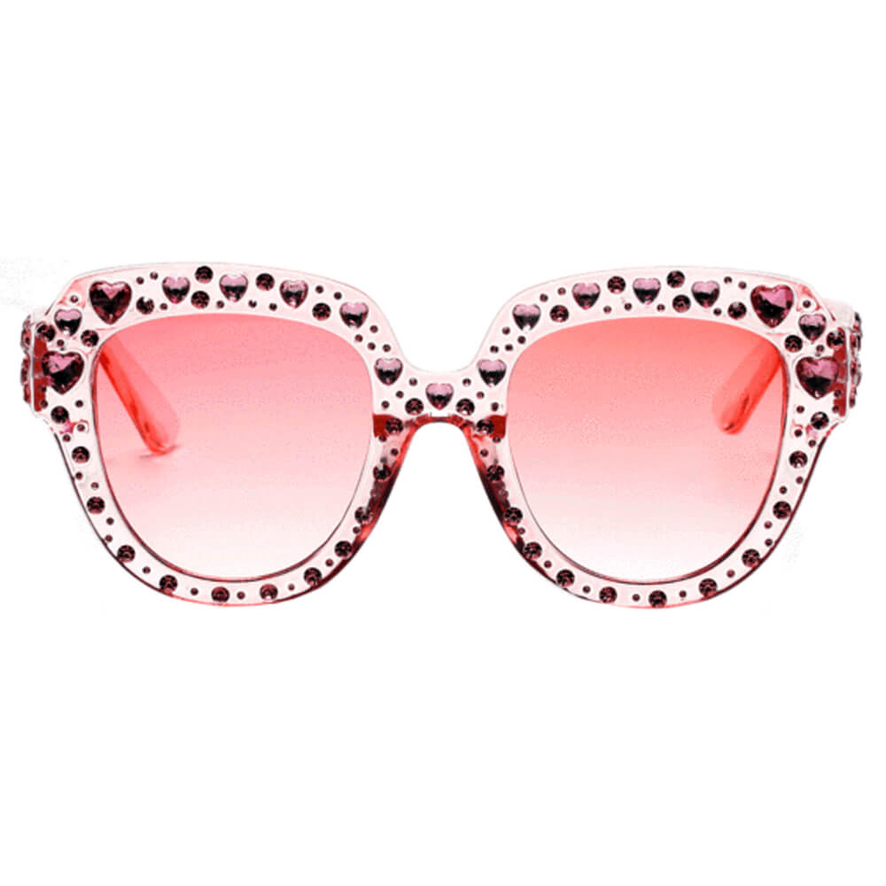 OCALA | Women Round Cat Eye Rhinestone Fashion Sunglasses