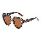 OCALA | Women Round Cat Eye Rhinestone Fashion Sunglasses