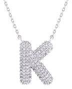 14K Gold Dipped Textured Initial Necklace