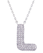 14K Gold Dipped Textured Initial Necklace