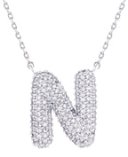 14K Gold Dipped Textured Initial Necklace
