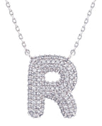 14K Gold Dipped Textured Initial Necklace