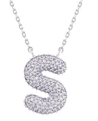 14K Gold Dipped Textured Initial Necklace