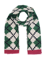 Big Pixel Argyle Print Scarf