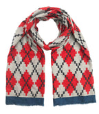 Big Pixel Argyle Print Scarf