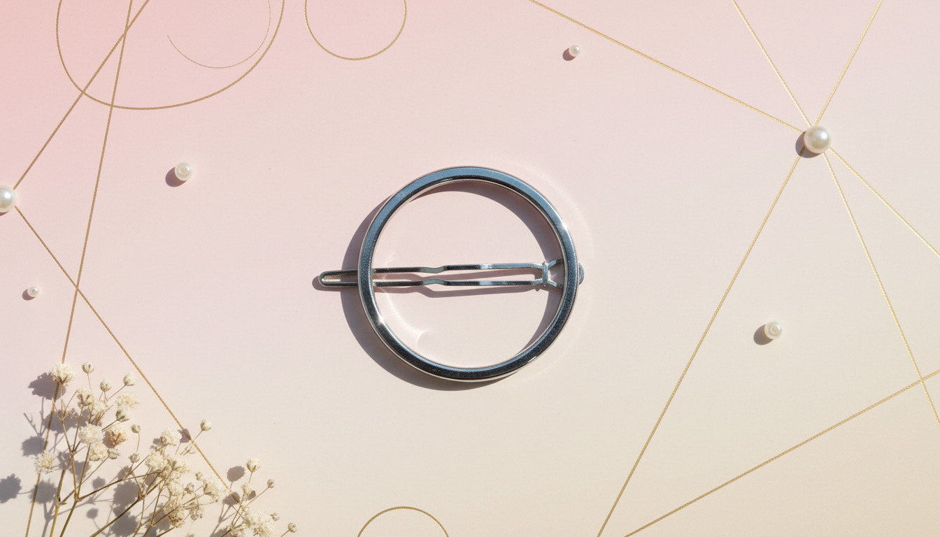 Silver Circle Hair Clip