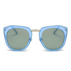 FERNDALE | Mirrored Polarized Lens Oversize Cat Eye Sunglasses