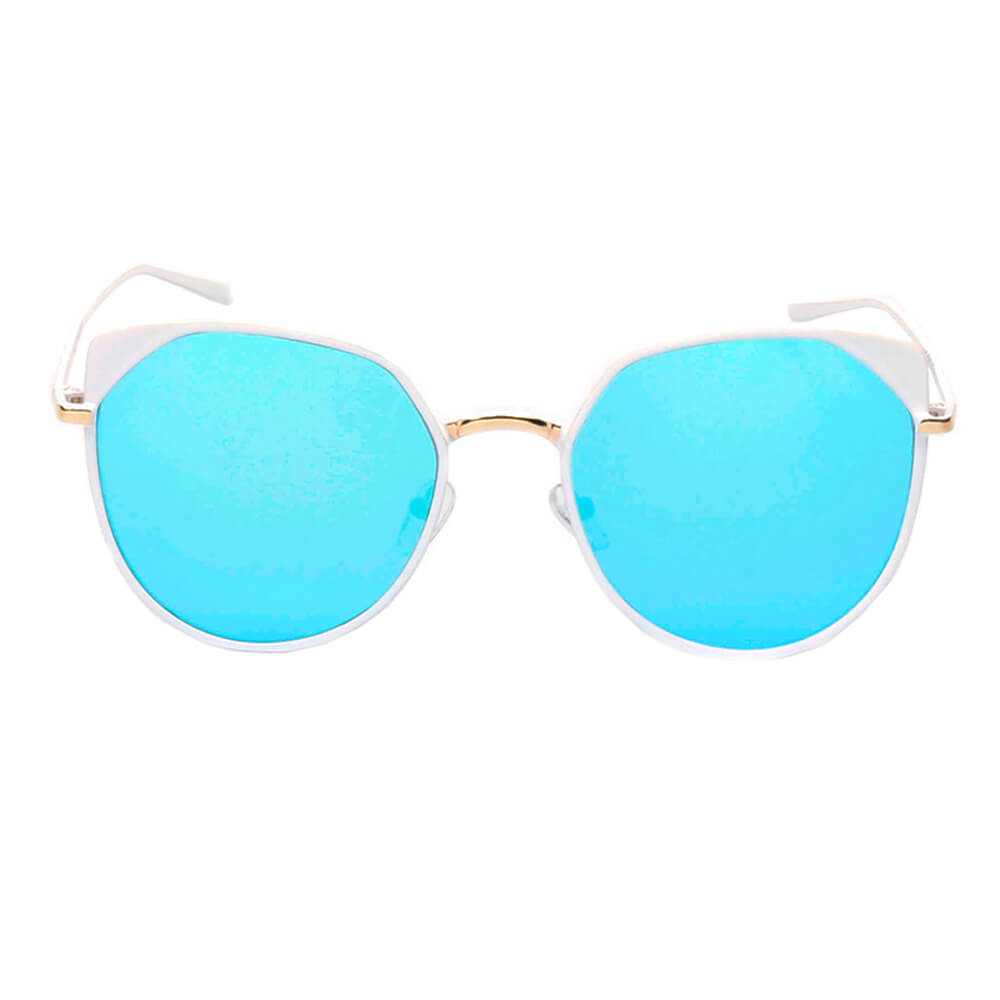 HERSHEY | Women's Flat Lens Metal Frame Cat Eye Sunglasses