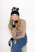 Cow Knit Cuff Beanie