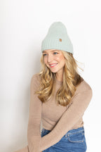 Solid Ribbed Cuff Beanie