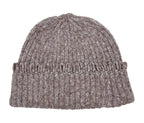 Chunky Ribbed Knit Beanie with Loop Trim