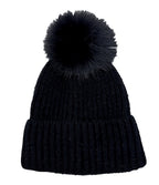 Solid Beanie with Pom