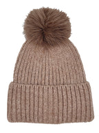 Solid Beanie with Pom