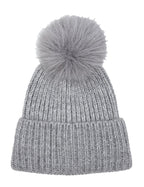 Solid Beanie with Pom