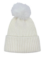 Solid Beanie with Pom