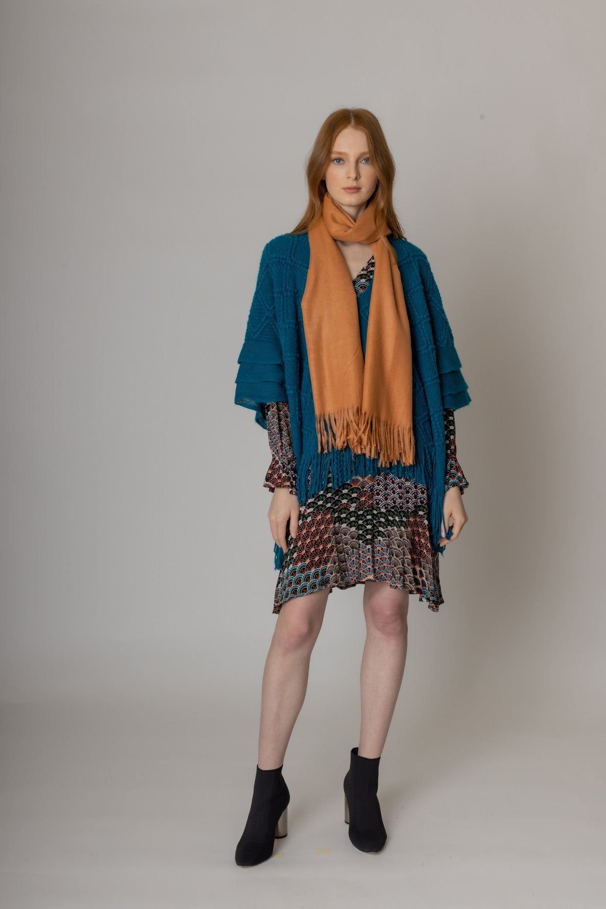 Solid Cozy Scarf With Fringe