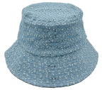 Stone Distressed Denim Bucket Hat