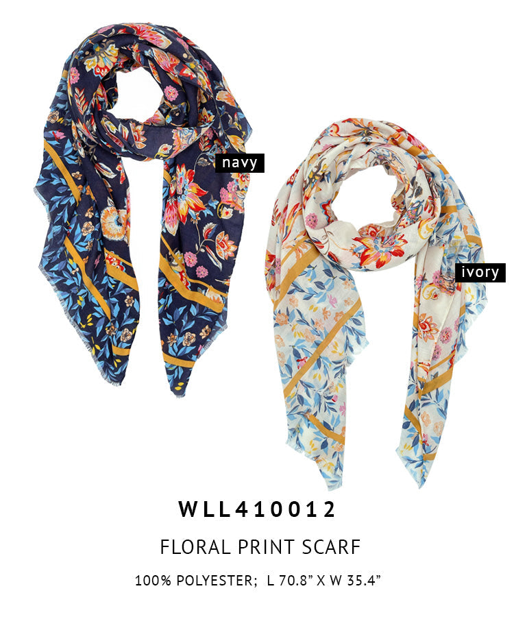 Floral Print Scarf