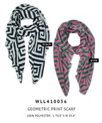 Geometric Print Scarf