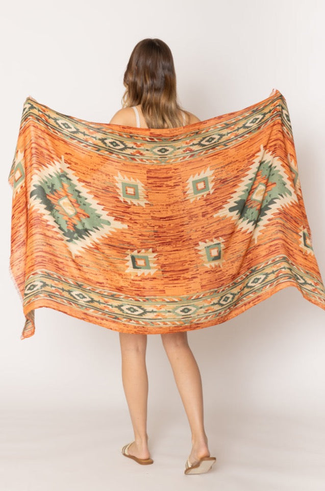 Aztec Print Scarf