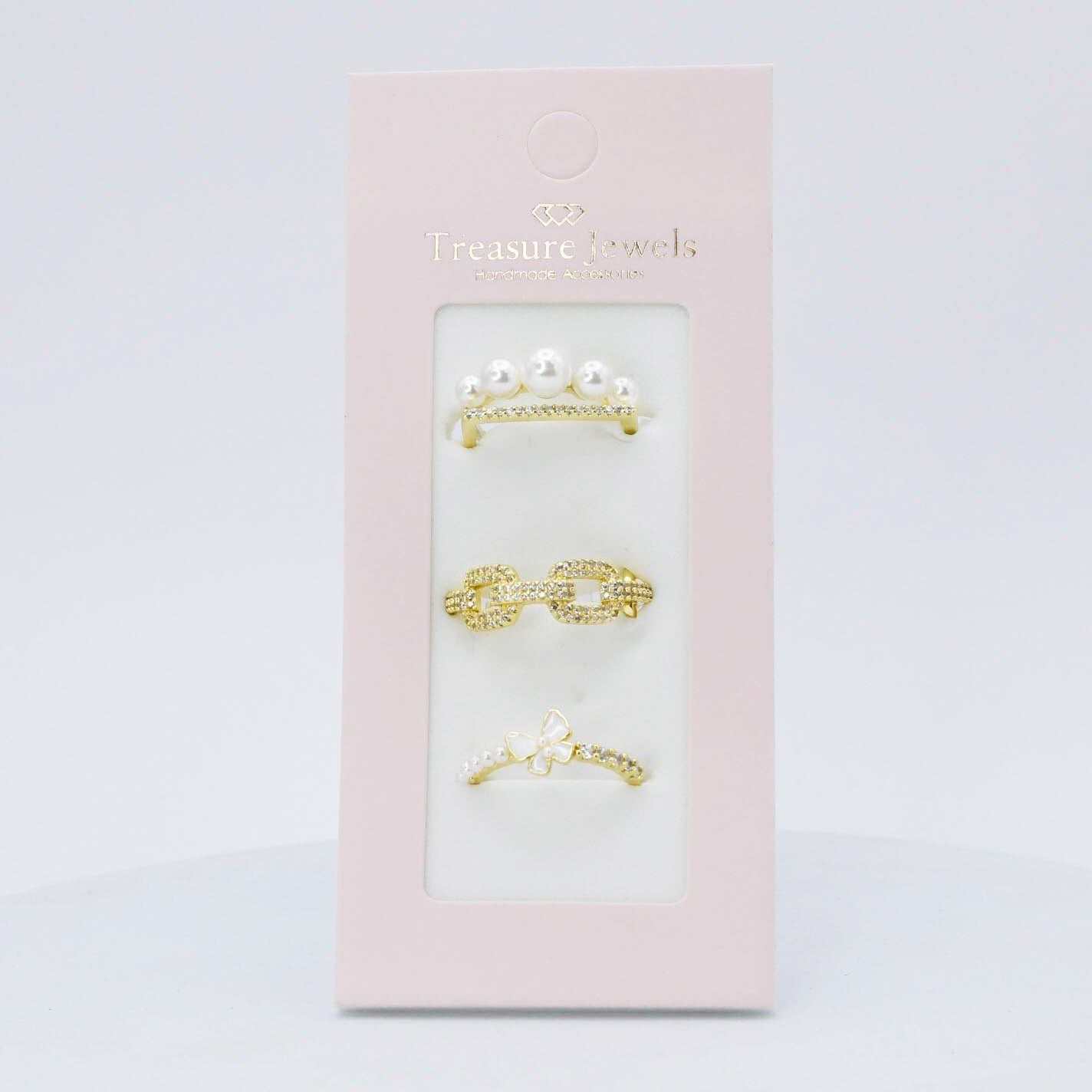 Whispering Pearl Ring Set
