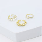 Whispering Pearl Ring Set