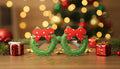Festive Wreath-Themed Christmas Glasses